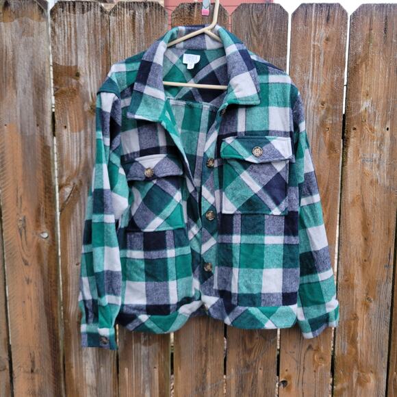 Time and True Plaid Jacket NWT sizeXXL - Picture 1 of 5